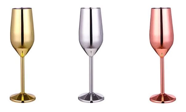 Luxurious Stainless Steel Wine Goblets – Modern & Unbreakable Design