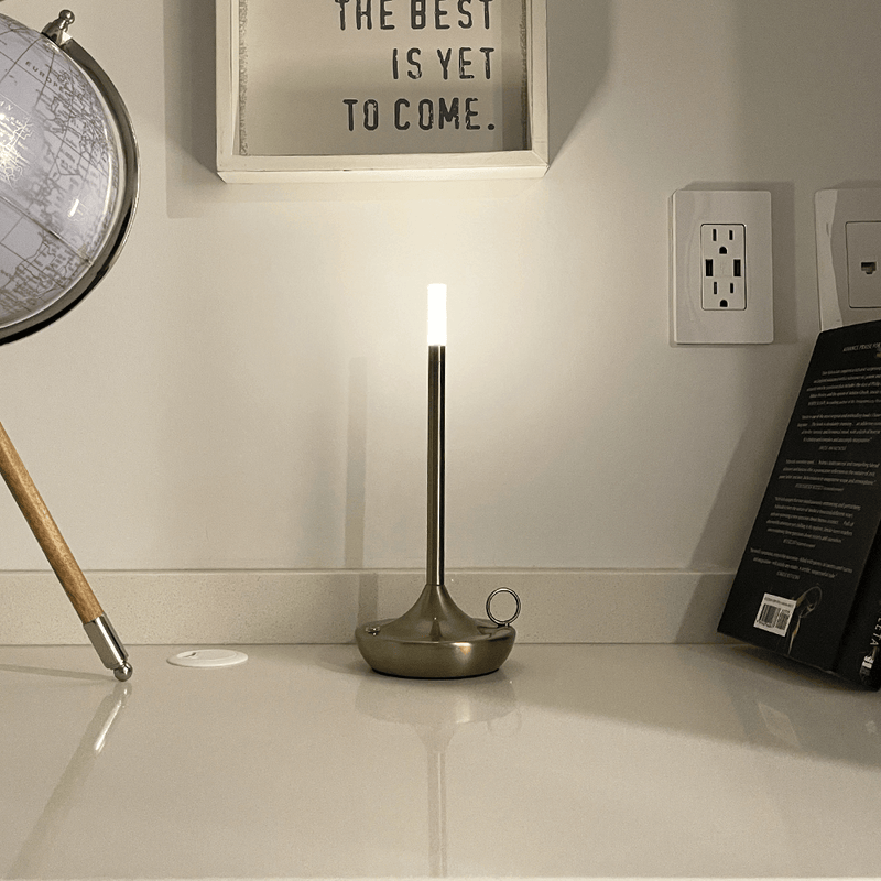 Portable LED Wick Table Lamp – Minimalist Table Lighting for Any Ambience