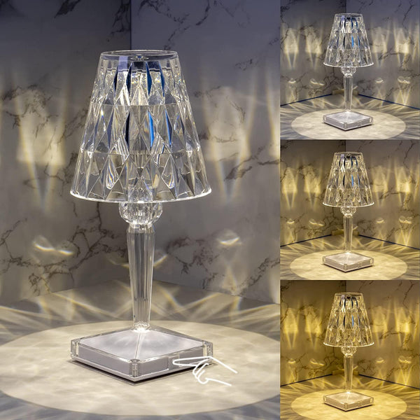 Luxurious LED Crystal Table Lamp – Diamond Design for a Radiant Home