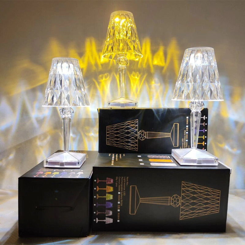 Luxurious LED Crystal Table Lamp – Diamond Design for a Radiant Home