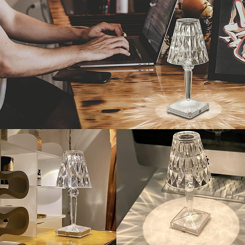 Luxurious LED Crystal Table Lamp – Diamond Design for a Radiant Home