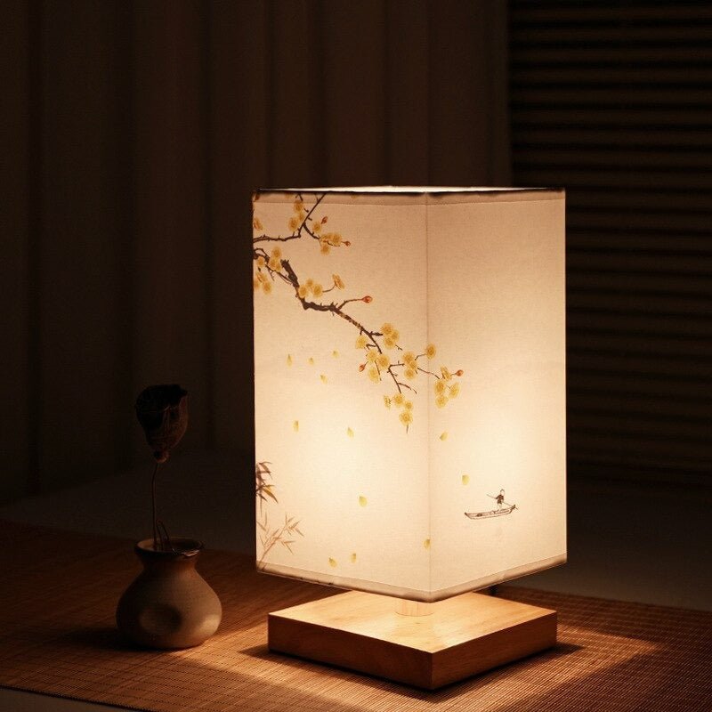 Japanese-Scandi Table Lamp – Zen-Inspired Light for Bedroom and Living Room