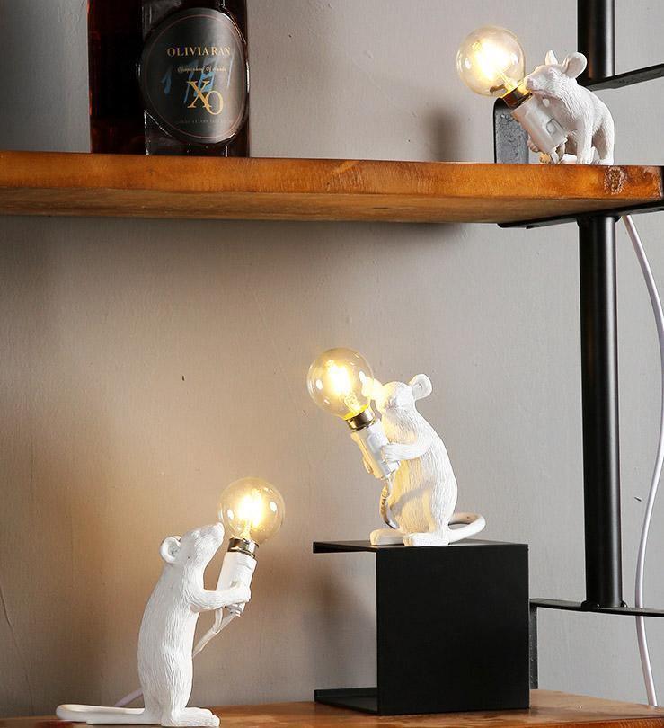 Unique Mouse-Shaped Decorative Table Lamp – Perfect for Living Room, Bedroom, or Office