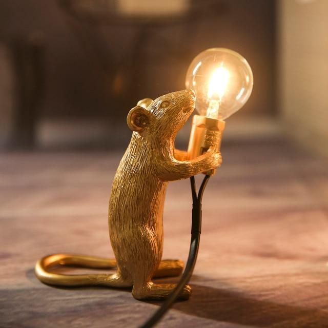 Unique Mouse-Shaped Decorative Table Lamp – Perfect for Living Room, Bedroom, or Office