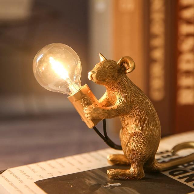 Unique Mouse-Shaped Decorative Table Lamp – Perfect for Living Room, Bedroom, or Office