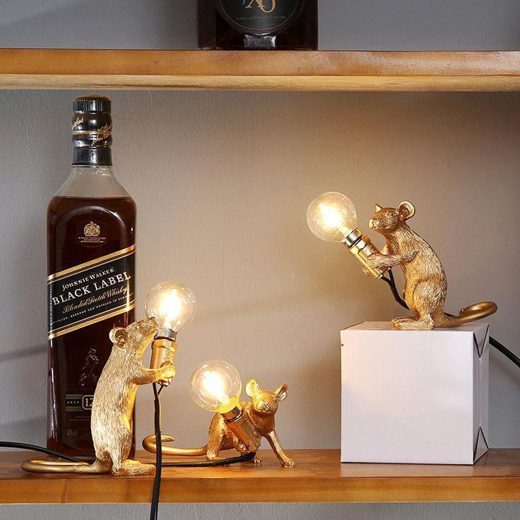 Unique Mouse-Shaped Decorative Table Lamp – Perfect for Living Room, Bedroom, or Office