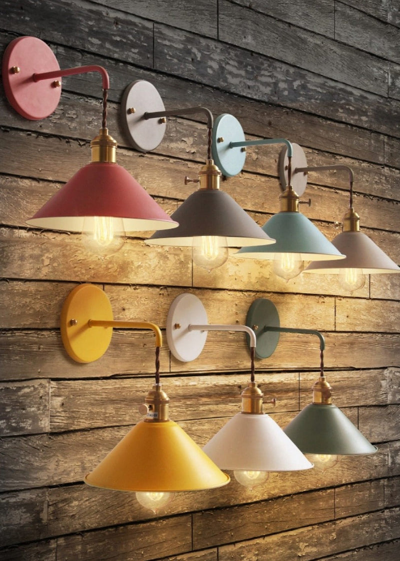 Colourful Retro Wall Sconce Lamps – Vintage-Inspired Adjustable Wall Lighting