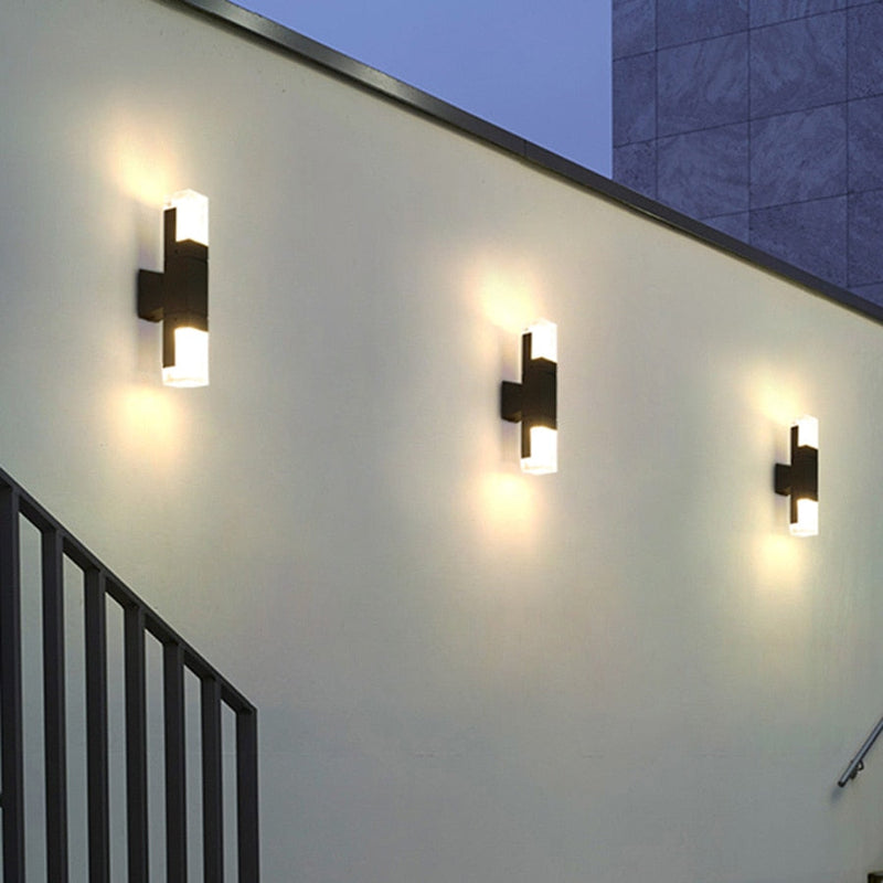 Modern Outdoor LED Wall Light – Weatherproof Up and Down Illumination