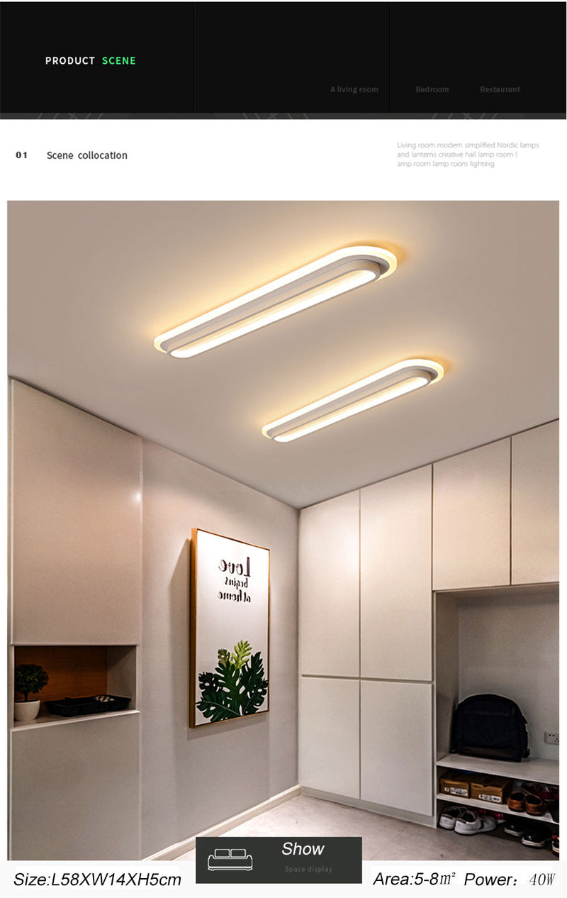 Modern LED Ceiling Light – Sleek Design for Hallways, Bedrooms, and Living Spaces