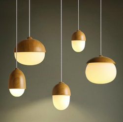 Nordic Wooden Pendant Lights – Modern Glass & Wood Ceiling Lamps