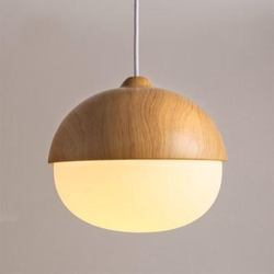 Nordic Wooden Pendant Lights – Modern Glass & Wood Ceiling Lamps