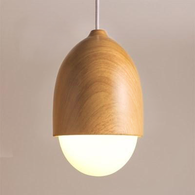 Nordic Wooden Pendant Lights – Modern Glass & Wood Ceiling Lamps