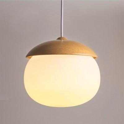 Nordic Wooden Pendant Lights – Modern Glass & Wood Ceiling Lamps