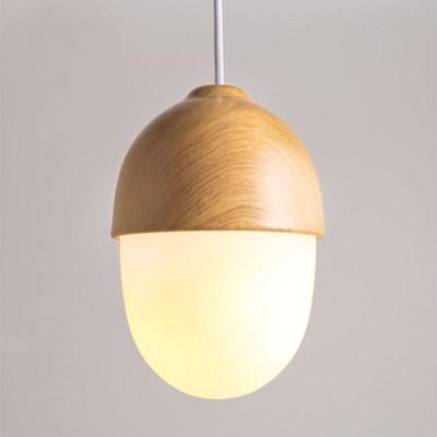 Nordic Wooden Pendant Lights – Modern Glass & Wood Ceiling Lamps