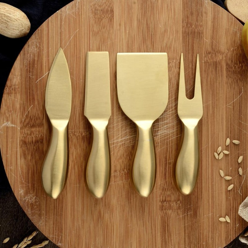 Luxury Gold Cheese Knife Set – Elegant Stainless Steel Cheese Tools for All Varieties