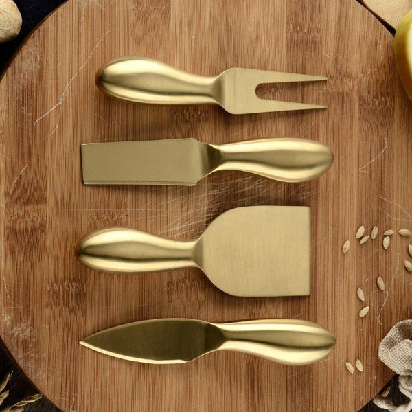 Luxury Gold Cheese Knife Set – Elegant Stainless Steel Cheese Tools for All Varieties