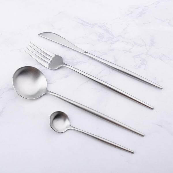 Elegant Modern Silver Cutlery Set – Premium Stainless Steel Utensil Set for Your Dining Table