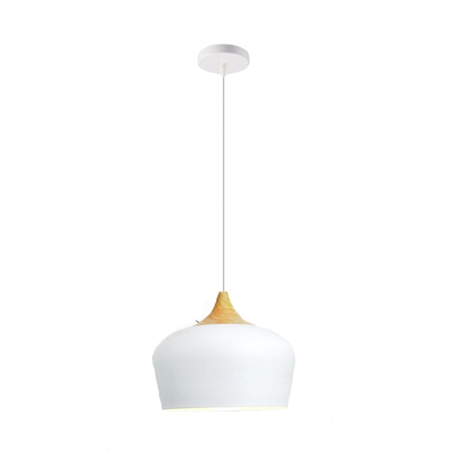 Nordic Minimalist Pendant Light – Sleek Design with Wooden Accents