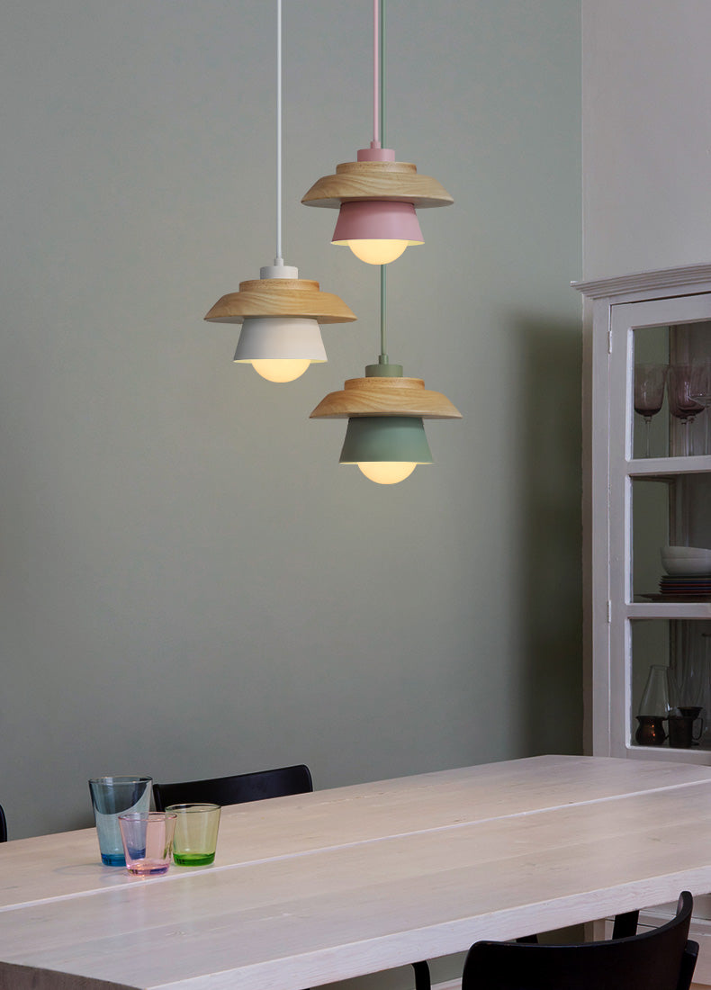 Nordic Wooden Pendant Light – Minimalist Modern Ceiling Lamp