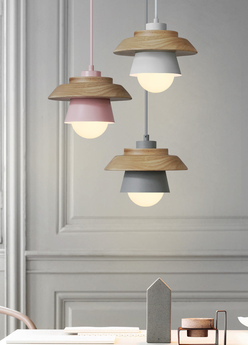 Nordic Wooden Pendant Light – Minimalist Modern Ceiling Lamp