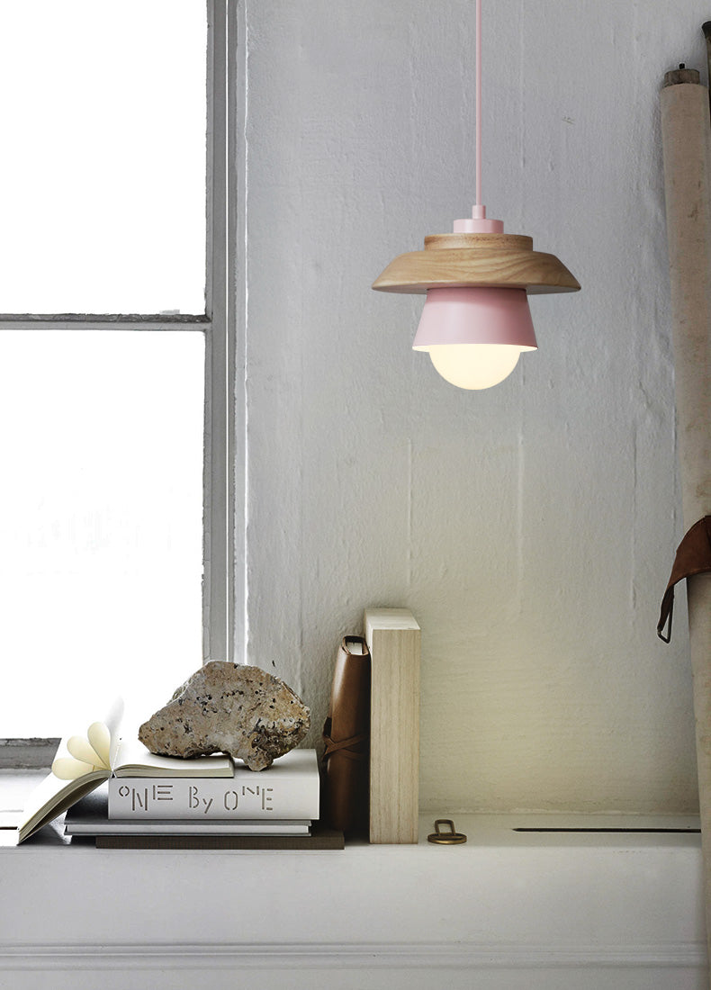 Nordic Wooden Pendant Light – Minimalist Modern Ceiling Lamp