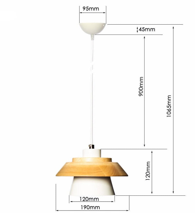 Nordic Wooden Pendant Light – Minimalist Modern Ceiling Lamp