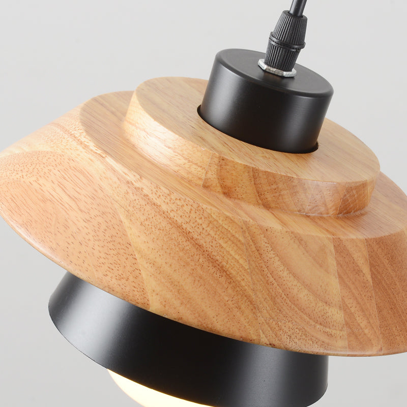 Nordic Wooden Pendant Light – Minimalist Modern Ceiling Lamp