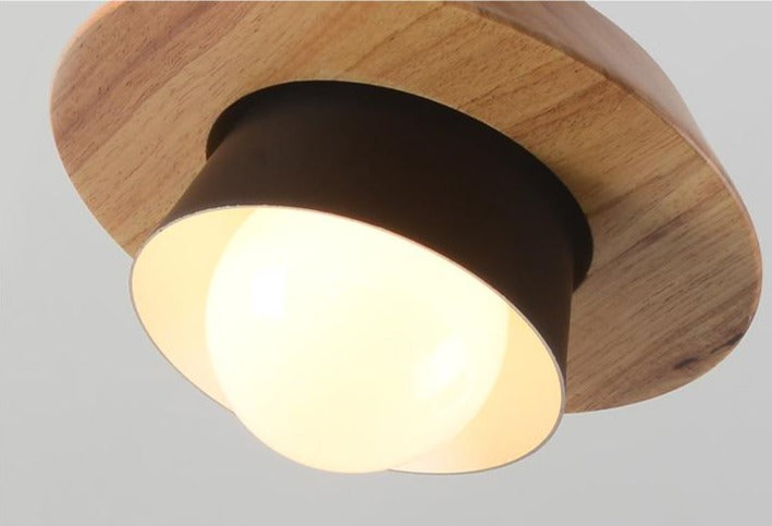 Nordic Wooden Pendant Light – Minimalist Modern Ceiling Lamp