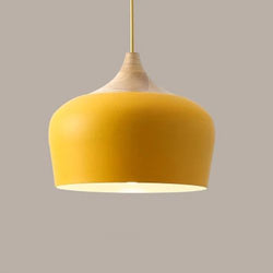 Elegant Pastel Metal & Wood Pendant Lights