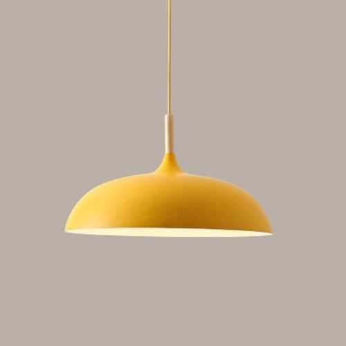 Elegant Pastel Metal & Wood Pendant Lights