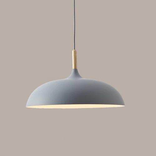 Elegant Pastel Metal & Wood Pendant Lights