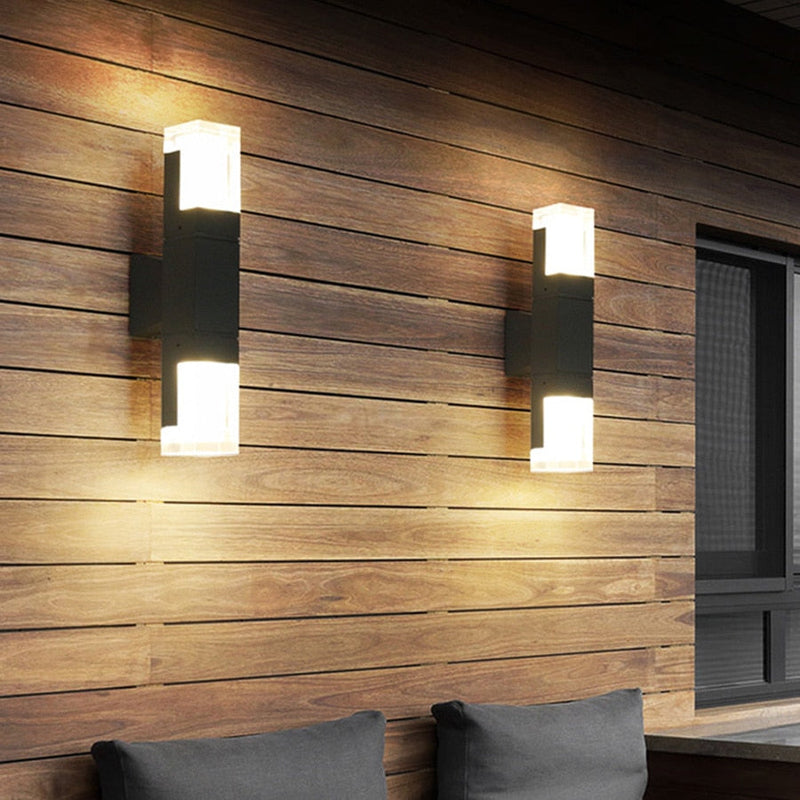 Modern Outdoor LED Wall Light – Weatherproof Up and Down Illumination