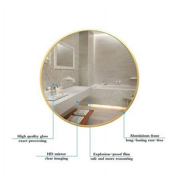 Round Wall Mounted Bathroom Mirror