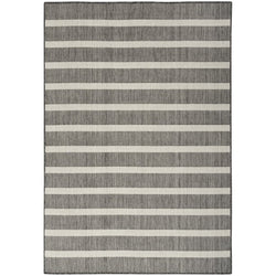 Positano Indoor & Outdoor Charcoal Ivory Area Rug